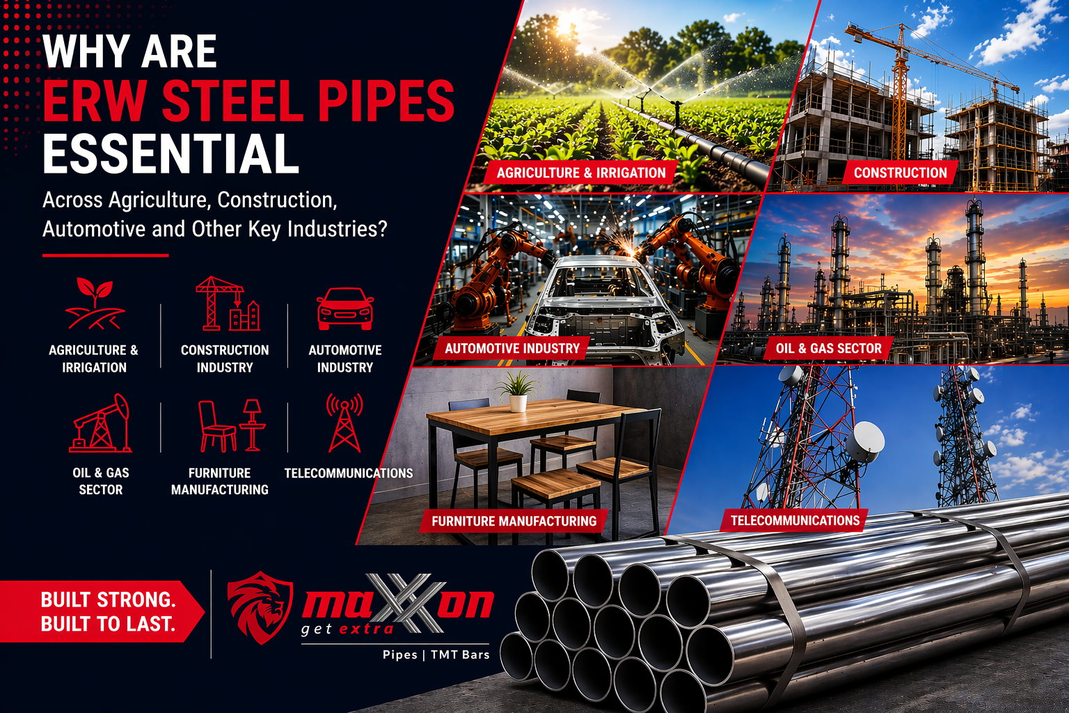 Steel pipes for key industries